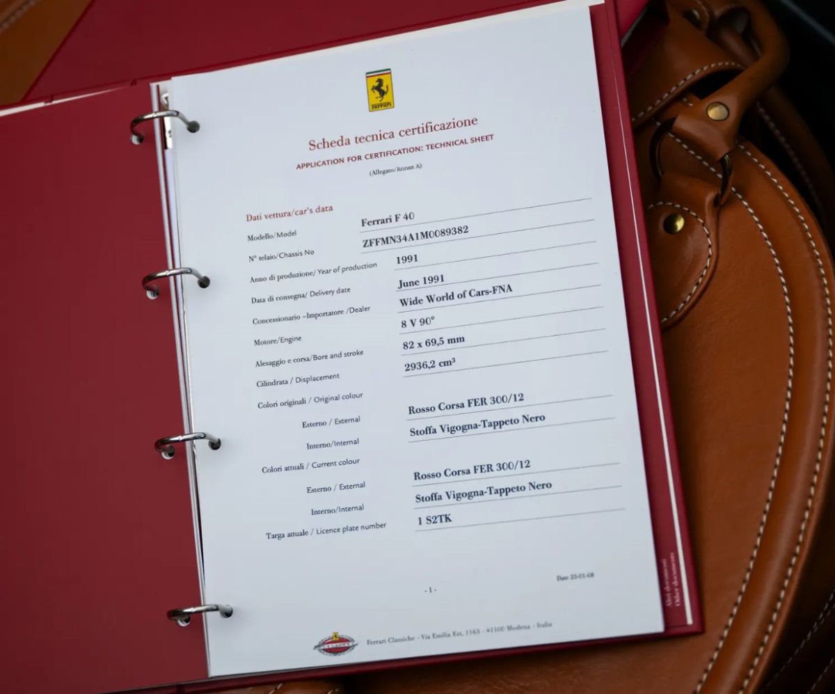 ferrari f40 chassis
