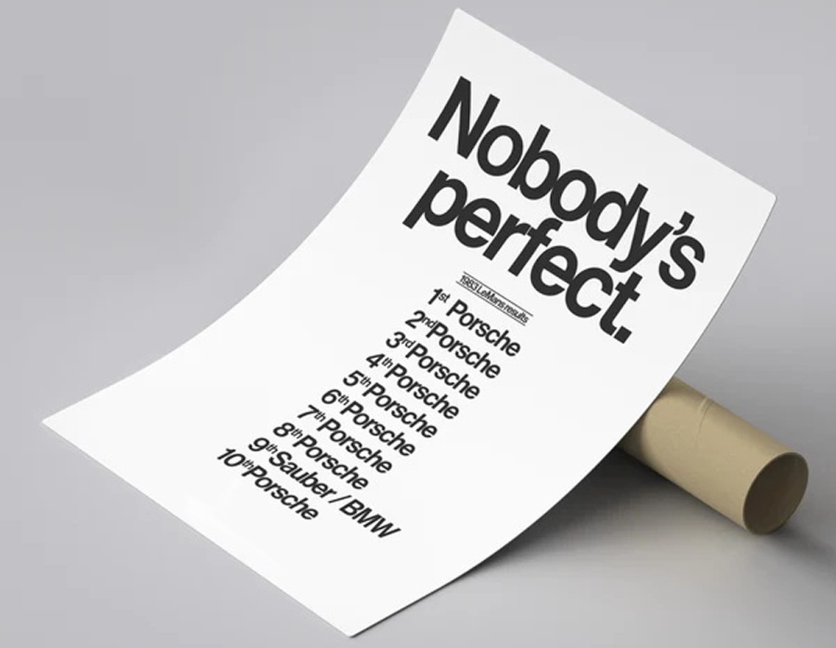 <p>Саркастический слоган «Никто не идеален» (Nobody’s Perfect) помог Porsche сделать один из своих рекламных плакатов знаменитым в 80-х годах, превратив его в один из самых известных за всю историю. Знаете ли вы историю этого слогана?</p>
